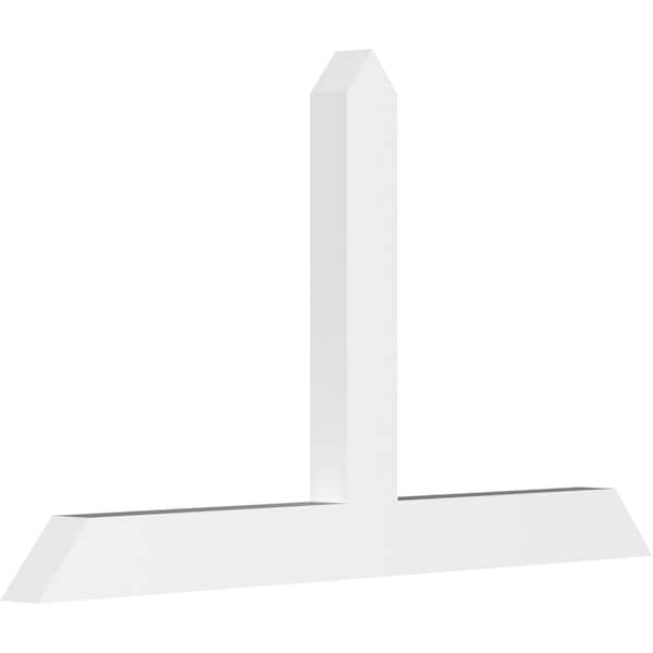 Ekena Millwork Portland Architectural Grade PVC Gable Bracket, 72"W x 42"H x 4"D x 6"F, 14/12 Pitch GBP072X42X0406POR00 - main